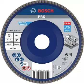 Bosch X571 Best for Metal slīpēšanas diski 125 mm P80 cirkonija alumīnija oksīds 2608607338