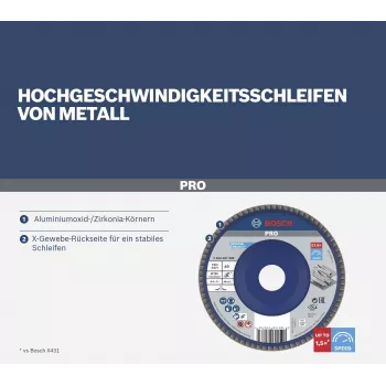 Bosch X571 Best for Metal slīpēšanas diski 125 mm P80 cirkonija alumīnija oksīds 2608607338