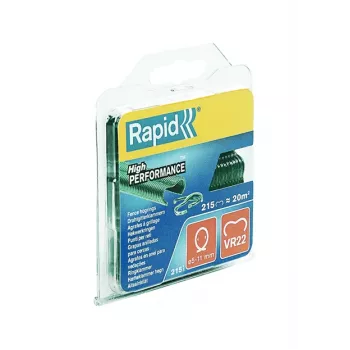 RAPID TOOLS VR22 žoga gredzenveida skavas, cinkots tērauds ar zaļu plastmasas pārklājumu, 13. kalibrs, 12 mm kājiņas garums, 1000 gabali 40108802