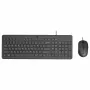 HP 150 - tastatūras un peles komplekts - USB - GB - melns