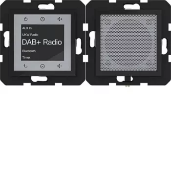 HAGER WAN6110BG Radio Touch UP DAB+ Bluetooth skaļrunis, iestrādājams, spīdīgi melns