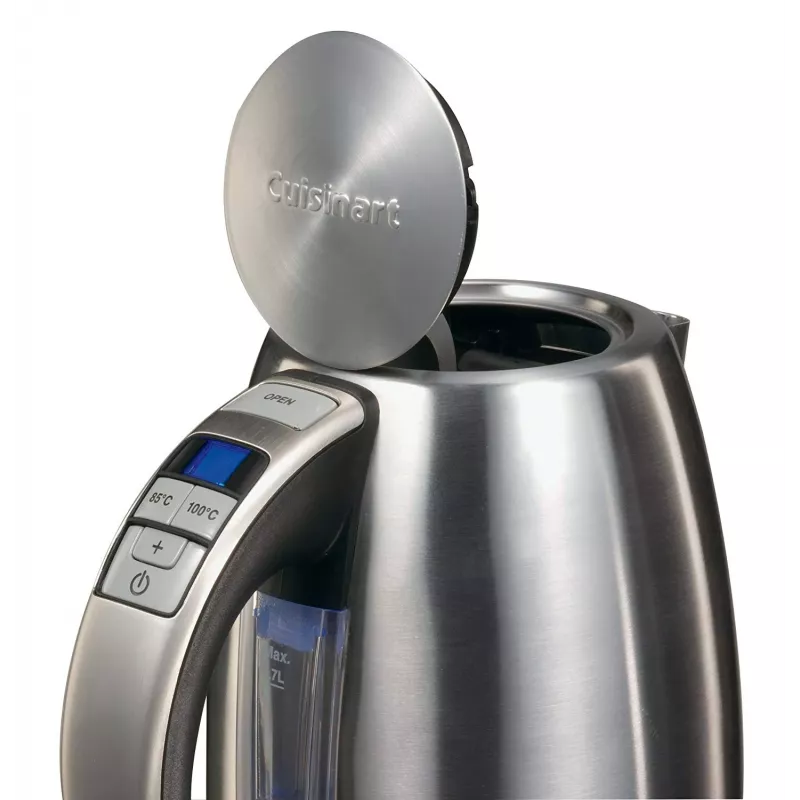 Cuisinart CPK17E-B elektriskā tējkanna, 1,7 L, 1500 W, nerūsējošais tērauds, 6 temperatūras iestatījumi