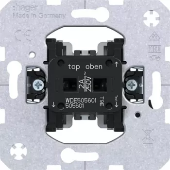 Hager WDE505601 spiedpoga 1-polāra 1 NO 250 V AC 10 A iegremdējami montējama