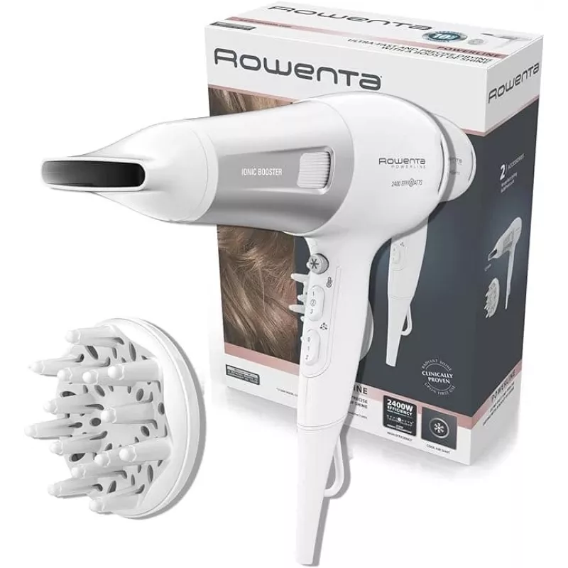 Rowenta Power 2100W matu fēns balts/sudrabs