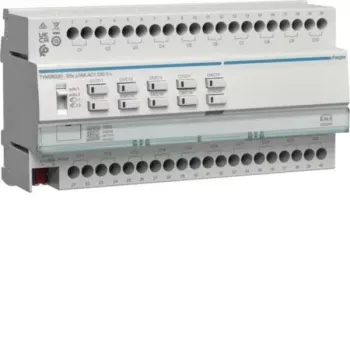 HAGER TYMS620D KNX Secure slēdžu un žalūziju izpildmehānisms, 20 slēdžu / 10 žalūziju kanāli, 16 A, DIN sliede