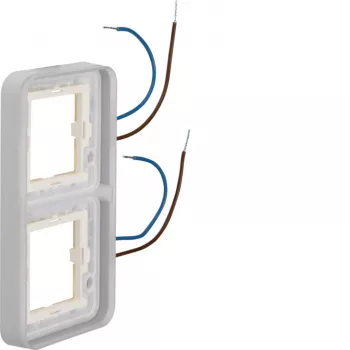 Hager WNA712 W.1 1 moduļa rāmja vāks ar zilu LED apgaismojumu, 230V, polāri balts