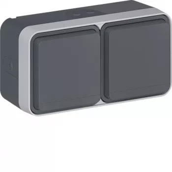 HAGER WNC126 Schuko kontaktligzda, 2 ligzdas, horizontāla, balta