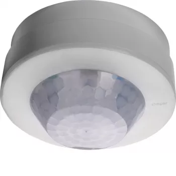 Hager EER513 360° virsmas montāžas PIR kustības detektors, 20 m diapazons, IP55, balts