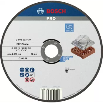 Bosch griešanas disks 180 mm taisnais tips 41 metālam, 1 gab. 2608603179