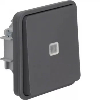 HAGER WNA003 vadības pārslēgšanas slēdzis ar taustiņu W.1, 1-polārs, 10 AX, 250 V AC, polāri balts