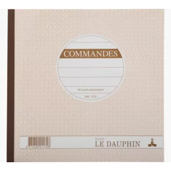 Le Dauphin Manifold Commandes pasūtījumu veidlapu bloks, 210 x 210 mm, 2 daļu bezoglekļa, 50 komplekti, balts/dzeltens (1172D)