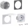 HAGER ZY02SD Schuko kontaktligzdas montāžas komplekts ar atloku montāžai, 1-vietīgs, 250 V, 16 A, balts