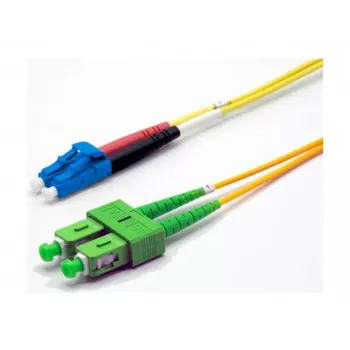 Ekivalan OS2 Dupleksais Šķiedras Savienojuma Kabelis LC/SC APC, 9/125 µm, Dzeltens, 3 m COZ008DALC2SJ0030A