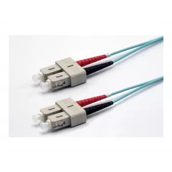 Ekivalan OM3 Dupleksais Šķiedras Komutācijas Kabelis SC/SC, 50/125 µm, Akvas krāsas, 2,0 m COZOM3DCDC2SA0020A