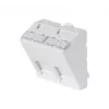 EXERTIS CONNECT priekšpaneļa ieliktnis 45x45mm 2 Keystone moduļiem, 30°, signālbalts RAL 9003 911711