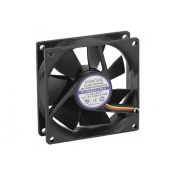 Exertis Connect Evercool 80 mm korpusa ventilators - Sleeve gultnis, 2000 RPM, 26,5 CFM, melns 910184