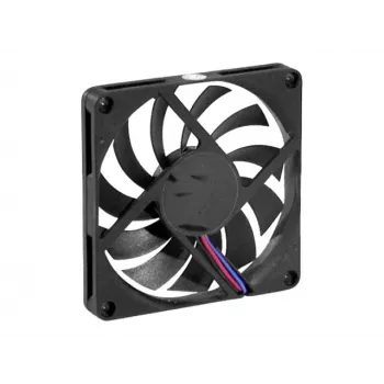 Exertis Connect 80 mm korpusa ventilators - Sleeve gultnis, 3-pin, melns 910191