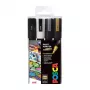 Uni-Ball Faber-Castell POSCA PC-5M metālisko akrila krāsu marķieru komplekts, 4 krāsas, vidējs lodes uzgalis 1,8-2,5mm 182544