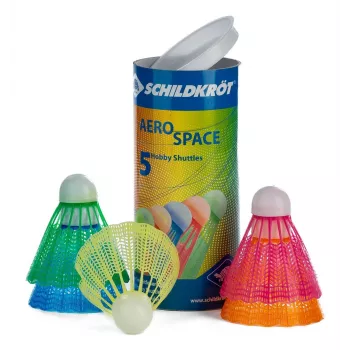 SCHILDKROT Aerospace plastmasas atpūtas badmintona volāns pārskatāmā kartona kārbā, 1 gab. (970910)