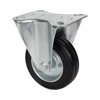 Wagner design yourself fiksētais ritenītis RO 8104, 100 mm ritenis, sudraba korpuss, melns PP ritenis, 100 kg slodze 4810401