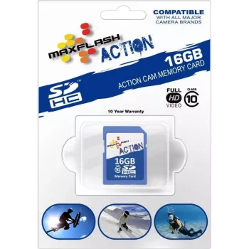 MEMORYSOLUTION MAXFLASH 8GB Action SDHC atmiņas karte Class 10, mazumtirdzniecības iepakojumā SD8GHCCL10M-R
