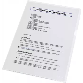 LEITZ Esselte Standard Plus perforētās kabatas A4, 100 gab., caurspīdīgas, polipropilēns 56218