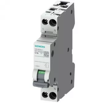 SIEMENS SENTRON 5SL6 miniatūras automātiskais slēdzis 230V 6kA 1P+N B13 (5SL6013-6)