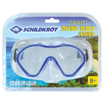 SCHILDKRÖT Junior niršanas maska Tahiti, tumši zila, plašs redzes lauks, silikona maskas korpuss un galvas siksna, 1 gabals (940042)