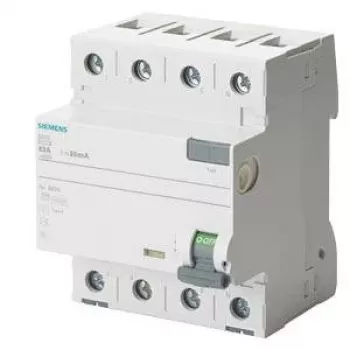 SIEMENS 5SV36468 Diferenciālās strāvas aizsardzības automāts, A tipa, 63 A, 300 mA, 4 polu, 400 V, selektīvais