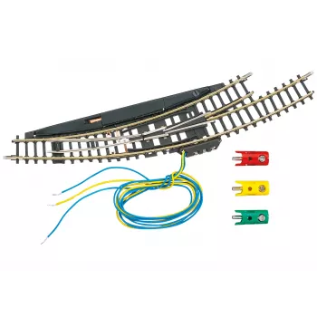 Märklin Z mēroga elektromagnētisks līknes rādītājs pa kreisi - melns/dzeltens 8568