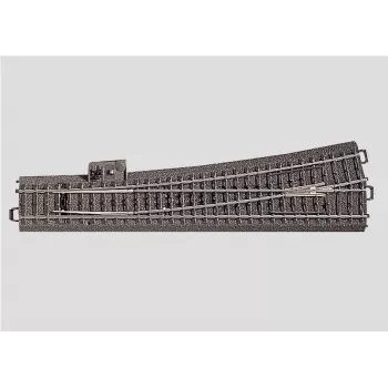 Märklin H0 C-Track slaidais kreisais pārmijas ar pamatni, 236,1 mm, manuāla, AC 24711