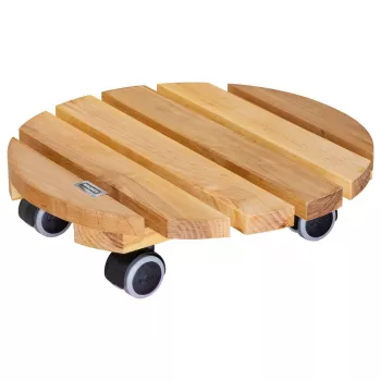 WAGNER Multiroller ERLE soft rund Ø34cm augu ratiņi, masīva alkšņa koksne, 100 kg, 3 grozāmie riteņi, grīdu aizsargājoši 20026201