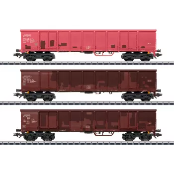 Märklin 047188 H0 platforma ar baļķu kravu, IV ēra DB, 3-sliedes AC