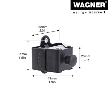 Wagner design yourself mēteļu āķis WH 2099 ar 1 āķi, melns, 2 gabali 15209902