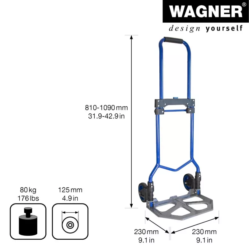Wagner design yourself MM 4123 rokassomas ratiņi līdz 80 kg (20412301)