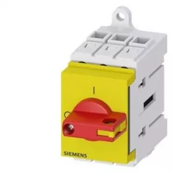 Siemens 3LD30300TK13 Galvenais slēdzis / Slodzes atslēgšanas slēdzis, 3-poliem, 16 A, 7,5 kW, Sarkans/Dzeltens