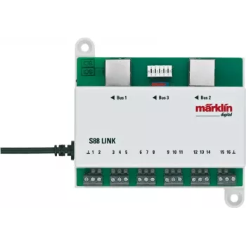 Märklin Link s 88 digitālais dekoderis DCC, zaļš/balts 60883