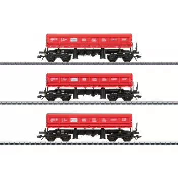 Märklin 48458 H0 3 vagonu sānu izgāzējvagonu komplekts Fas no DB Schenker Rail Polska S.A.