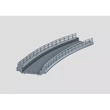 Märklin izliekts rampas posms tilta balstam H0 mērogā, pelēks 074623