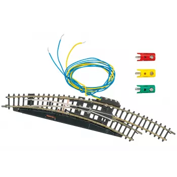 Märklin Z mēroga elektromagnētisks izliekts atzarojums ar labo pusi - melns/dzeltens (8569)