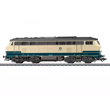 Märklin 39215 H0 218. klases dīzeļlokomotīve DB okeāna zilā mfx+ skaņa un LED