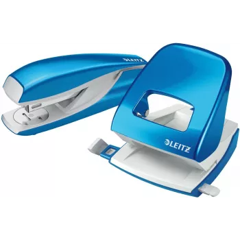 LEITZ Nexxt WOW skavotāja un caurumu perforatora komplekts, metāliski zilā krāsā 5095-10-36