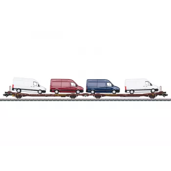 Märklin 47430 H0 platformas vagonu pāris Laads 800B no Transwaggon GmbH