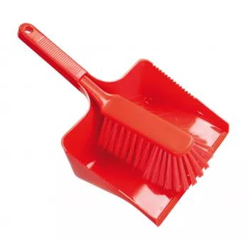 Haug Bürsten FC88921U sarkans plastmasas grīdas slaucīšanas komplekts ar slotu, 35 cm plats