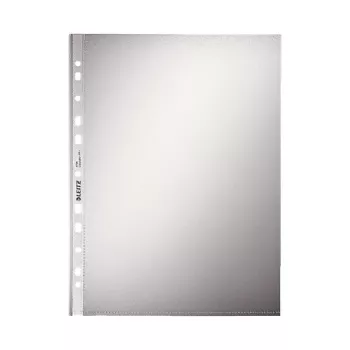 LEITZ 47960000 A4 perforētās kabatiņas, polipropilēns 0,07 mm, caurspīdīgas, 100 gab.
