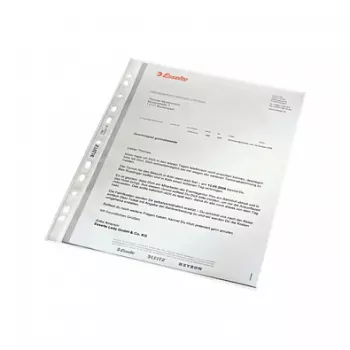 LEITZ 47960000 A4 perforētās kabatiņas, polipropilēns 0,07 mm, caurspīdīgas, 100 gab.