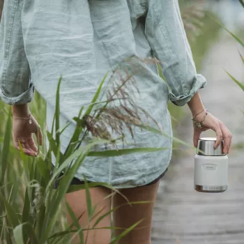 THERMOS ICON termoss ēdienam bēšā krāsā 0,47 L izolēts nerūsējošā tērauda trauks ar salokāmu karoti 4120323047