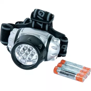 BRÜDER MANNESMANN LED galvas lukturis, pagriežams, ar 7 LED, blisteriepakojumā, 3 spilgtuma līmeņi: 1, 3 vai 7 LED, 1 gabals (M30640)