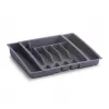 Zeller 24887 galda piederumu paplāte, plastmasa, pelēka