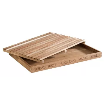 APS LETTER maizes griešanas dēlis 480x340x30 mm akācijas koks ar noņemamu drupatu paplāti